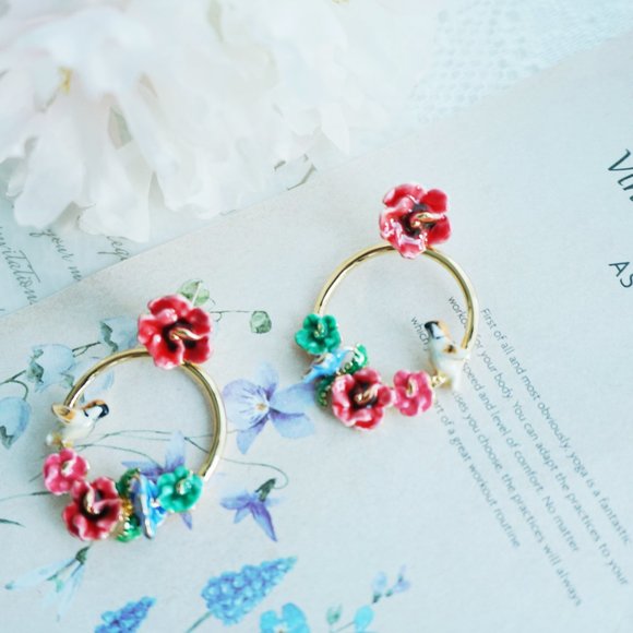 Bill skinner robin bird earrings - Picture 2 of 8